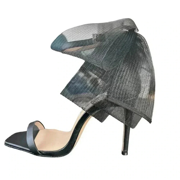 CHARLES DAVID Emotional Tulle Bow Sandal  size 9 1/2 - Picture 11 of 11